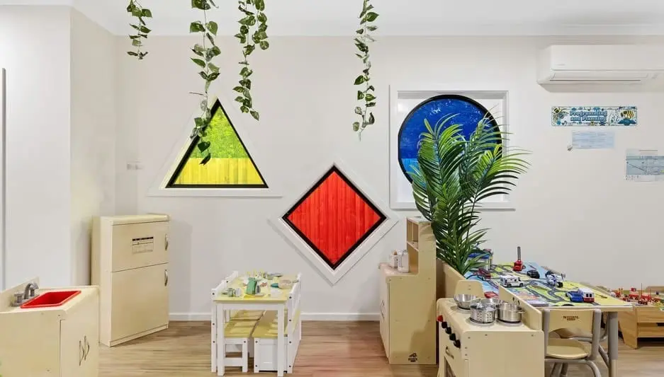 A creative play corner set up for imaginative learning inside the Hoppers Crossing centre.